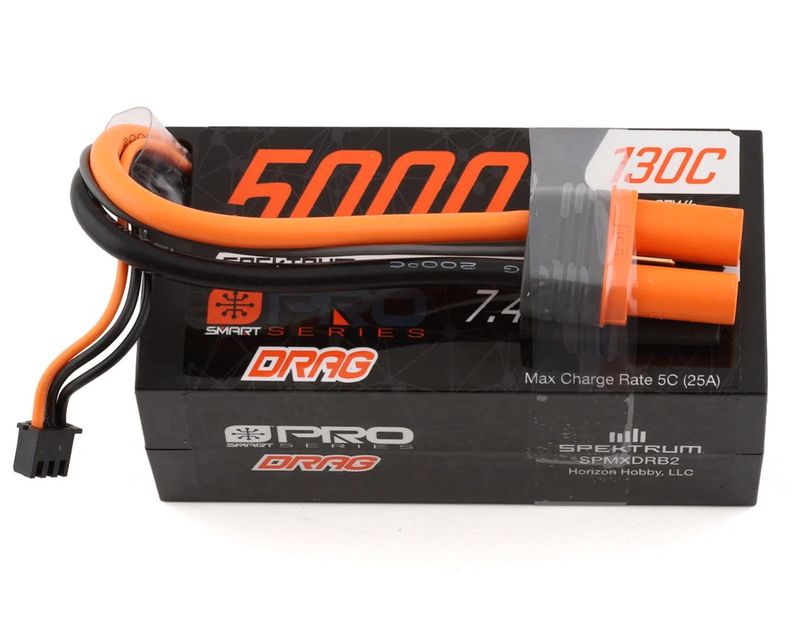 5000mAh 2S4P 7.4V Smart Pro Drag LiPo 130C IC5
