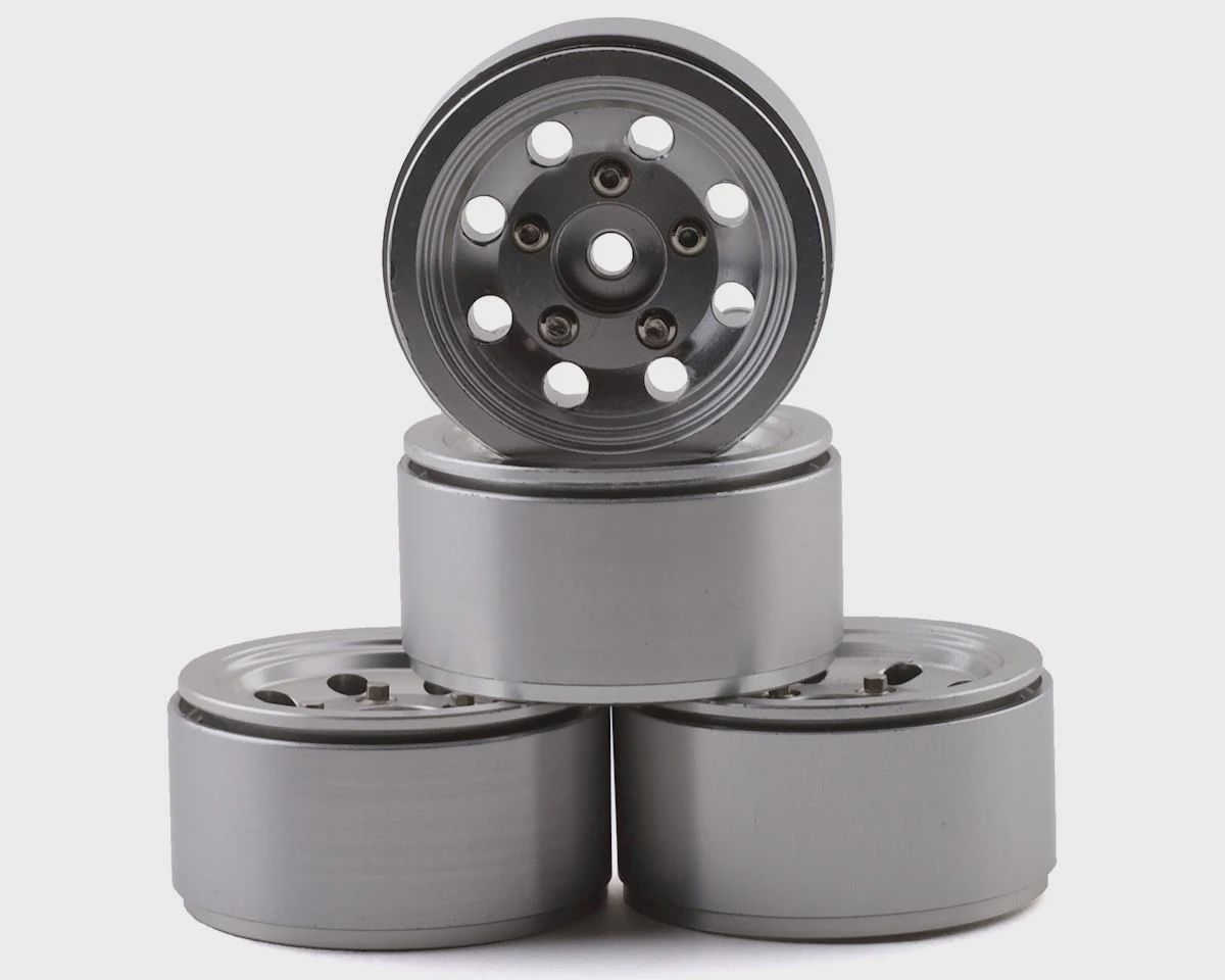 RC4WD Classic 8-Hole 1.0&quot; Beadlock Wheels (Silver) (4)