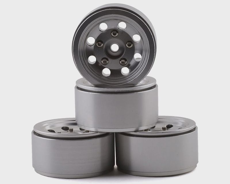 RC4WD Classic 8-Hole 1.0&quot; Beadlock Wheels (Silver) (4)