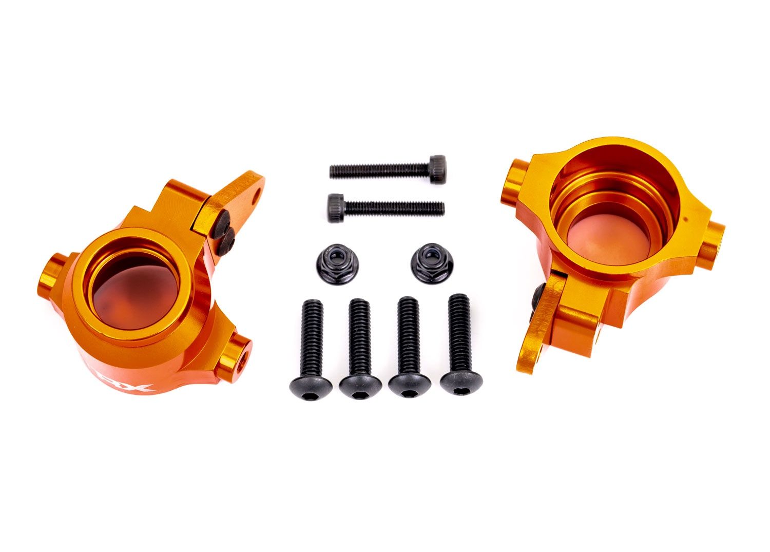 STEERING BLOCKS ALUM ORANGE L/R