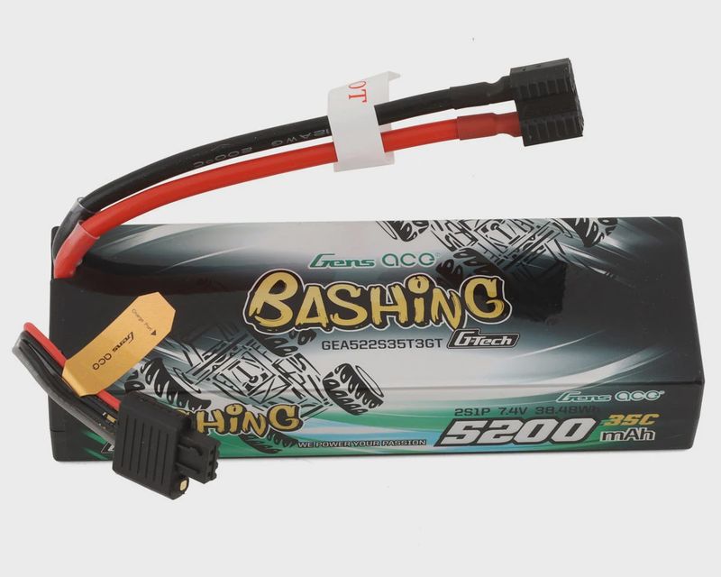 Gens Ace 2S G-Tech Smart &quot;Bashing&quot; LiPo Battery 35C (7.4V/5200mAh) w/Universal Connector