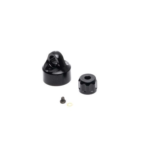 Shock Cap Set, Aluminum, Black: PM-MX