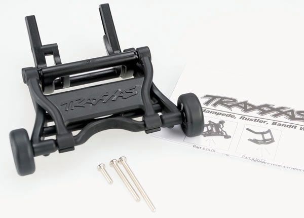 Wheelie bar, assembled (black) (fits Slash®, Stampede®, Rustler®, Bandit® series), Color: Black