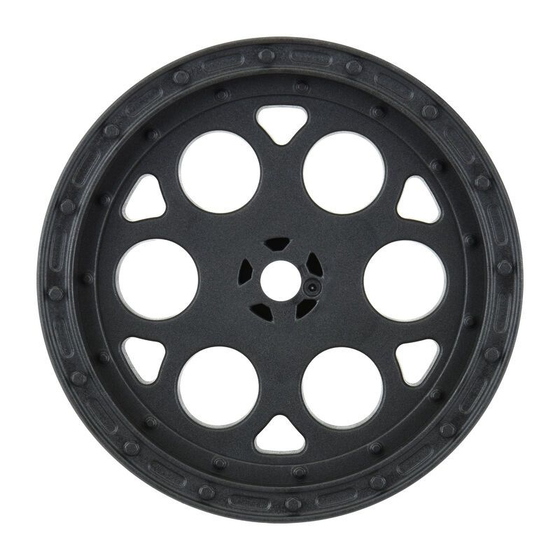 1/10 Showtime Rear 2.2&quot; 12mm Sprint Car Wheels (2) Black