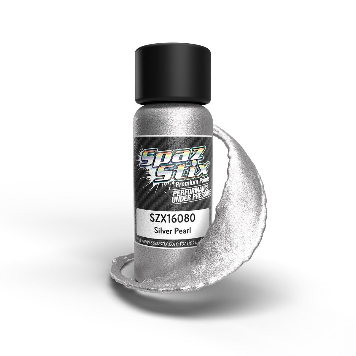 Silver Pearl Airbrush Ready Paint, 2oz Bottle
