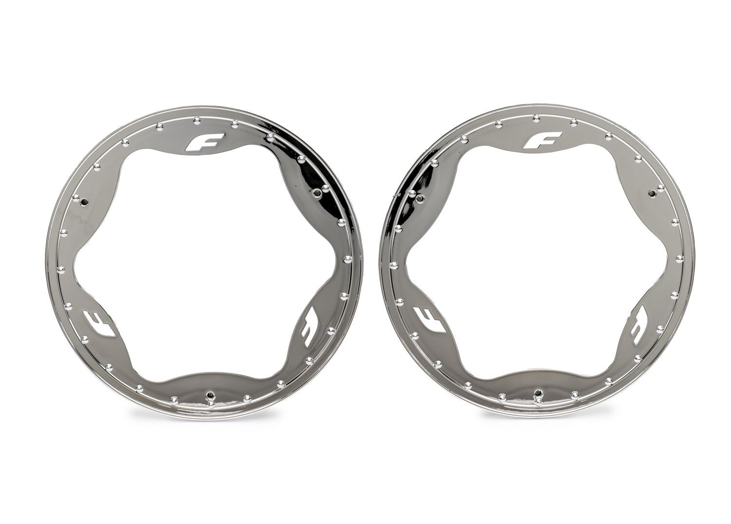4.3&quot;  Funco Rear Beadlock Rings (2), Colour: Chrome
