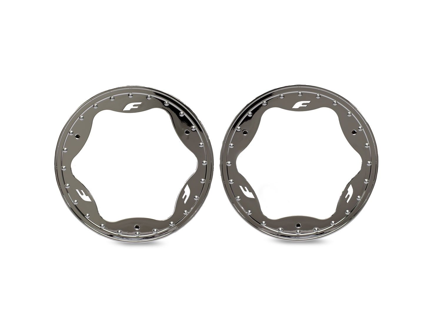 3.5&quot;  Funco Front Beadlock Rings (2), Color: Chrome