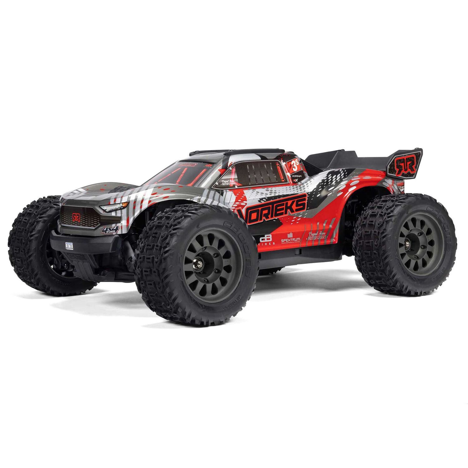 1/10 VORTEKS 4X4 223S BLX BRUSHLESS STADIUM TRUCK RTR WITH DSC,, Color: Red/Silver