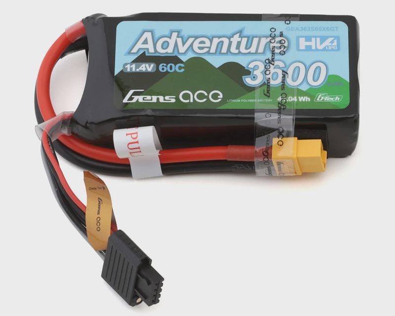 Gens Ace G-Tech Smart 3S LiHV Battery 60C (11.4V 3600mAh) w/XT60 Connector