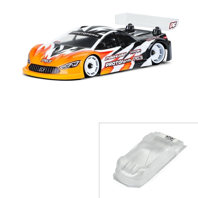 1/28 P63 Light Weight Clear Body: Mini-Z &amp; 1/28 Chassis (98mm WB)