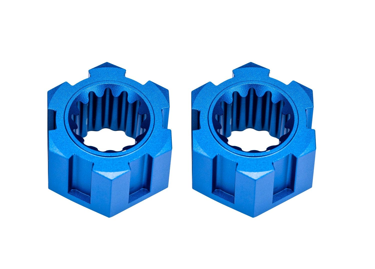 Aluminum Front Sand Car Hex Hubs &amp; Clips (2)