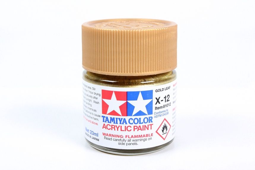 Acrylic X-12 Gold Leaf Paint, 23ml Bottle