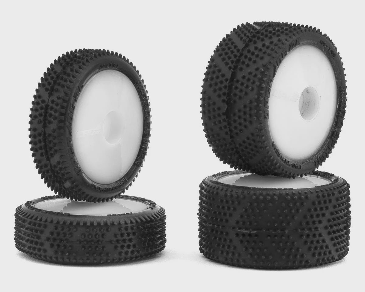 UpGrade RC Micro Spiker Pre-Mounted Front and Rear Carpet Tires for Losi® Micro-B