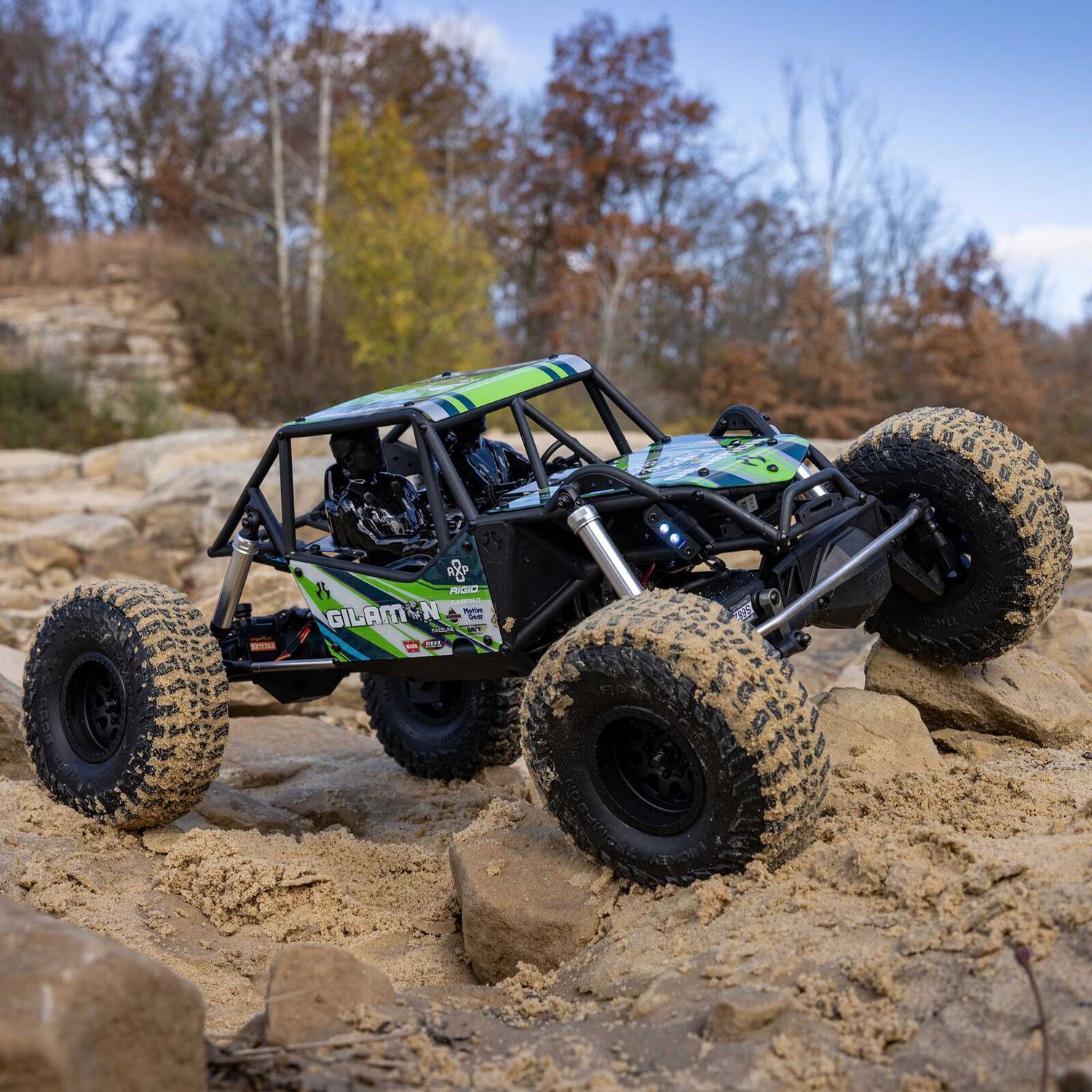 1/8 AXP8 Gilamon 2.2 4X4 RTR Brushed Trail Buggy, Color: Green