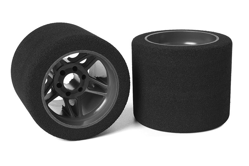 Attack Foam Tires, for 1/8 SSX-8, 35 Shore, Rear, 72mm, Carbon Flex Rims