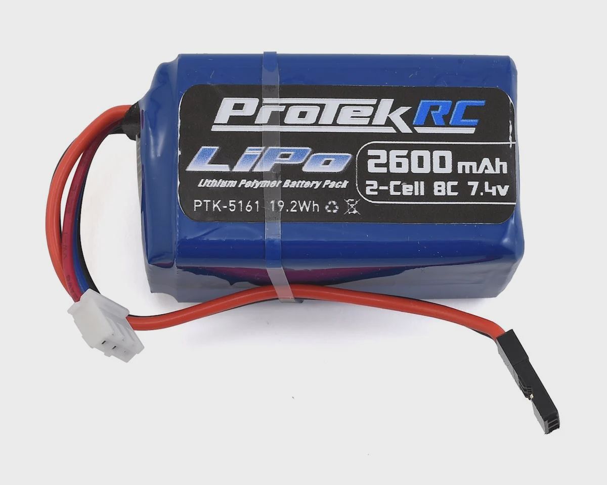 ProTek RC LiPo Hump/Short Receiver Battery Pack (Kyosho/Tekno) (7.4V/2600mAh) (w/Balancer Plug)