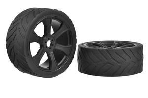 Sprint RXA, Asuga XLR Street Tires, Low Profile, Glued on Black Rims, 1 pair