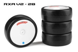 Attack RXC V2 Rubber Tires for 1/10 EP Touring, 28 Shore, Carpet 4pcs