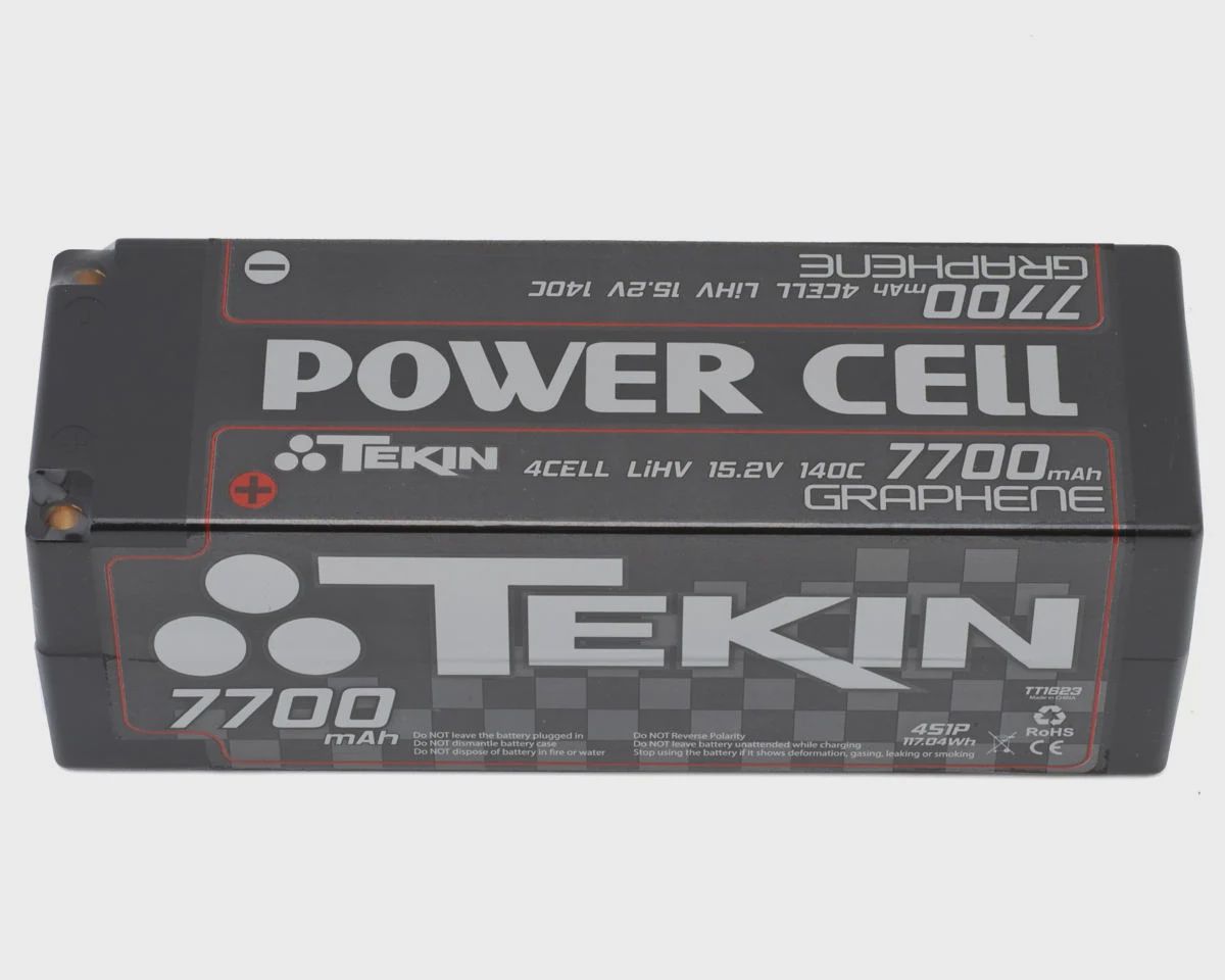 Tekin Power Cell 4S HV 140C LiPo Battery (15.2V/7700mAh) w/5mm Bullets