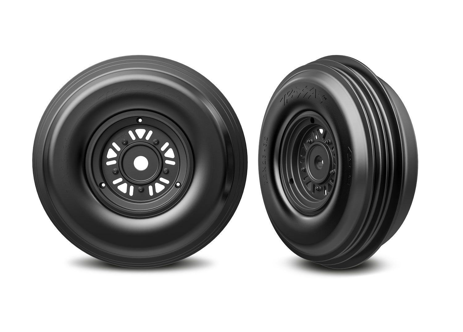3.2&quot; Funco Front Wheels &amp; Ribbed Tires (2)