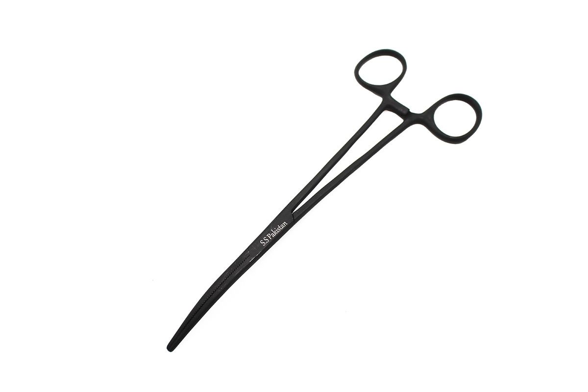 8&quot; Locking Pliers (Hemostat), Curved, Stainless Steel (Black Finish)