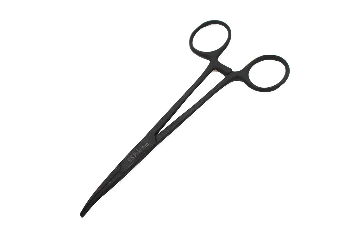 5 1/2&quot; Locking Pliers (Hemostat), Curved, Stainless Steel (Black Finish)