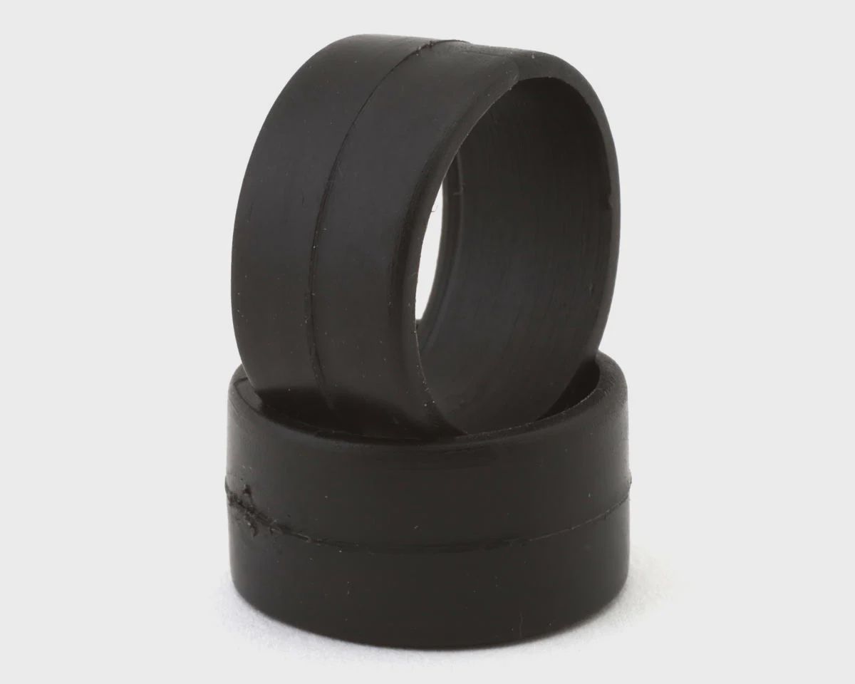 DS Racing 1/28 Front Slick Rubber Touring Tires (2) (Medium Soft) (11mm Width)