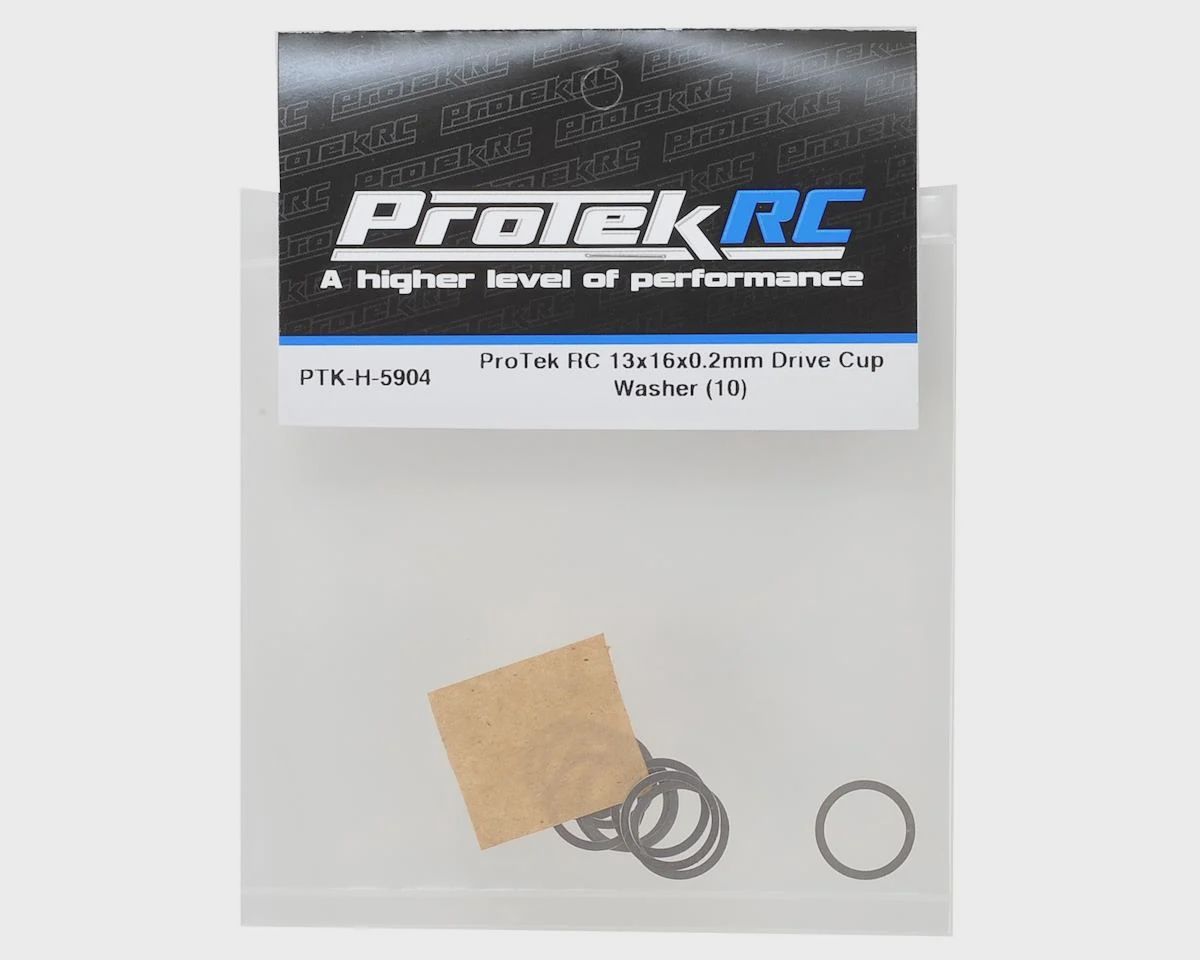 ProTek RC 13x16mm Drive Cup Washer (10) (0.2mm)