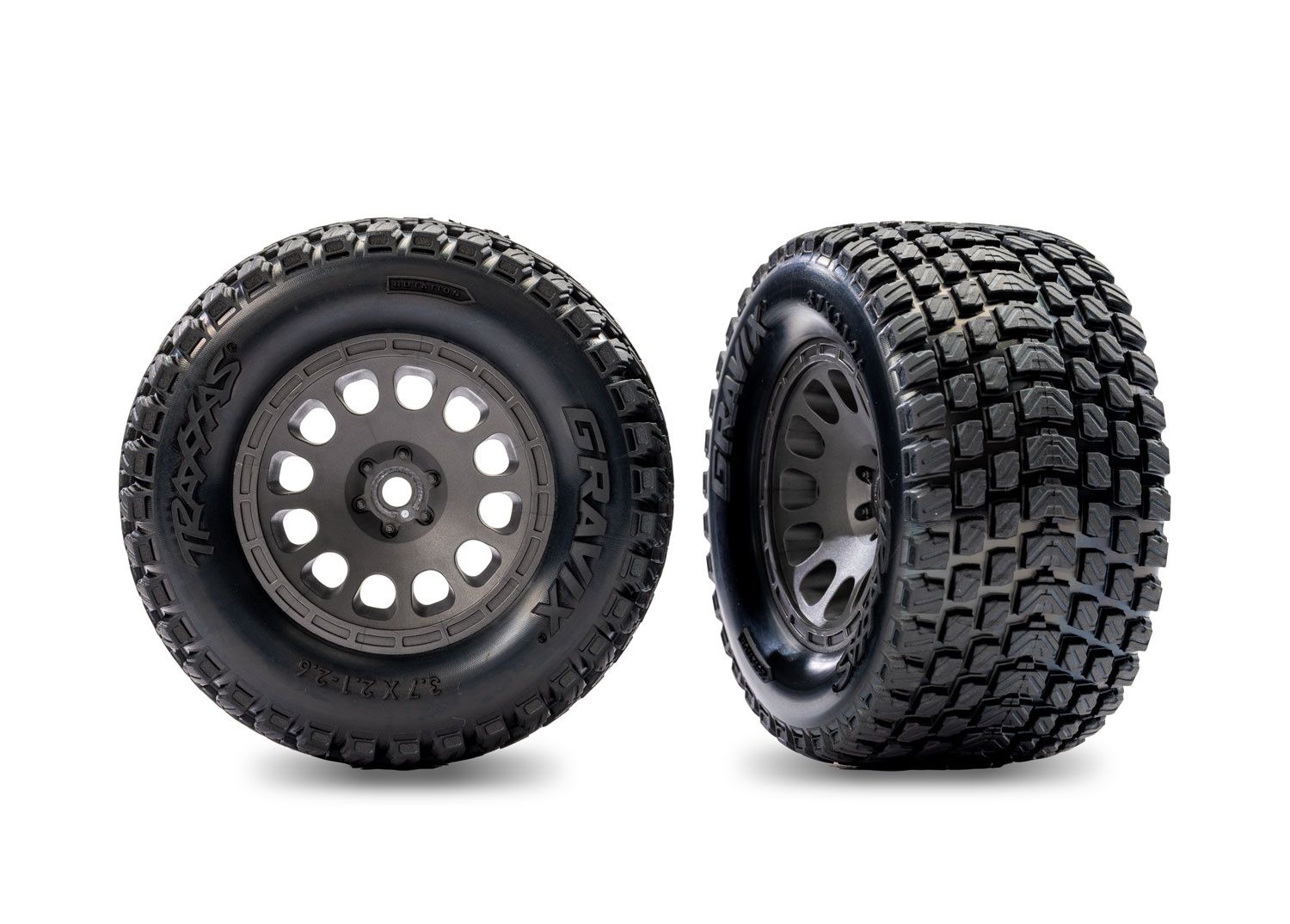 Gray Rear Mini XRT Wheels w/ Gravix Tires (2)