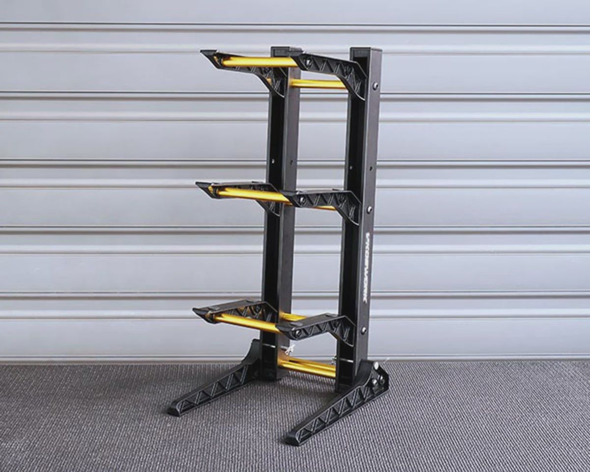 Koswork 3 Layer 1/10 &amp; 1/8 Car Display Stand (200x240x475mm) W/Carrying Bag