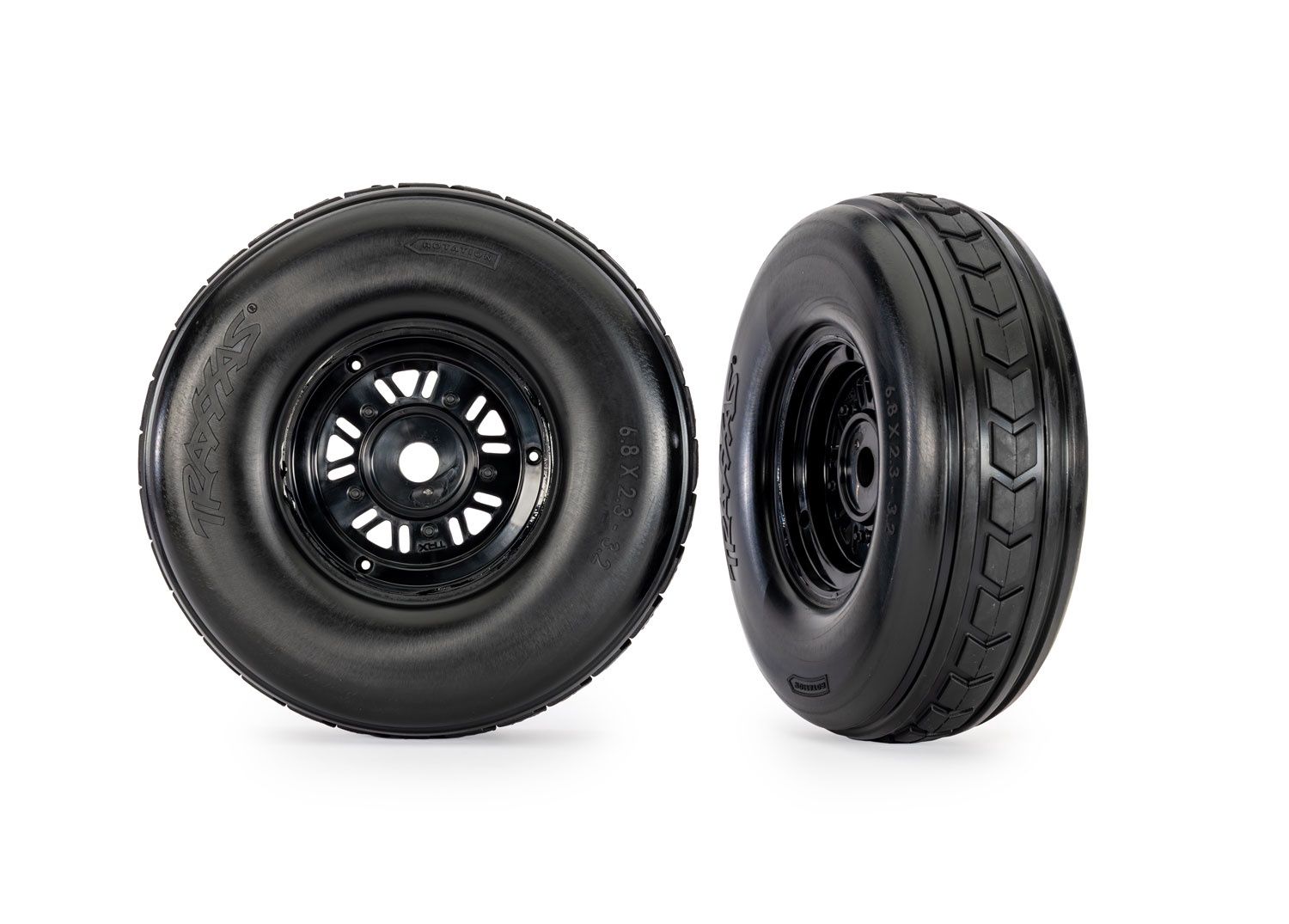 3.2&quot; Funco Black Front Wheels &amp; Arrow Tires (2)