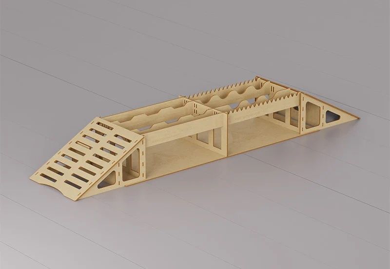 High Density RC Crawler Wood Trail Small Hill Bridge (H Style)