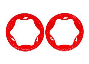 3.9&quot; Funco Rear Beadlock Rings (2), Color: RED