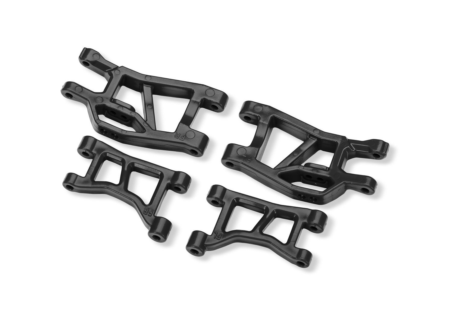 Front Upper &amp; Lower Suspension Arms (L&amp;R), Color: BLACK