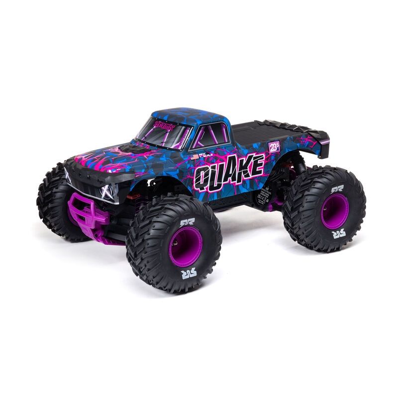 1/10 QUAKE 223S DSC 2WD RTR Brushless Monster Truck, Red, Color: PURPLE