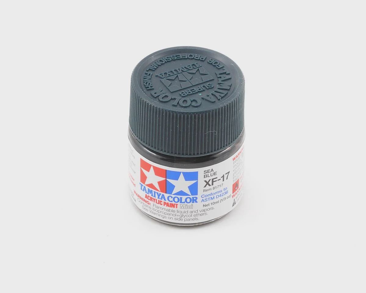 Tamiya XF-17 Flat Sea Blue Acrylic Paint (10ml)