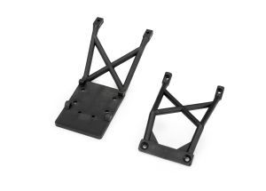 Front and Rear Skid Plates, Color: BLACK