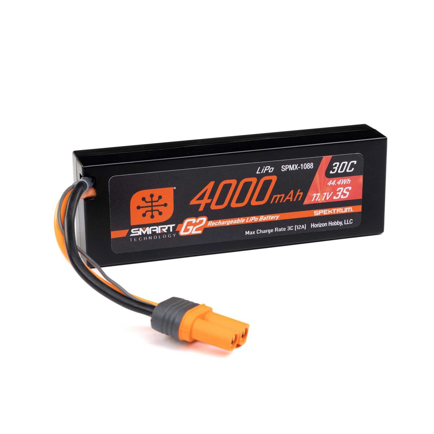 11.1V 4000mAh 3S 30C Smart G2 Hardcase LiPo Battery: IC5