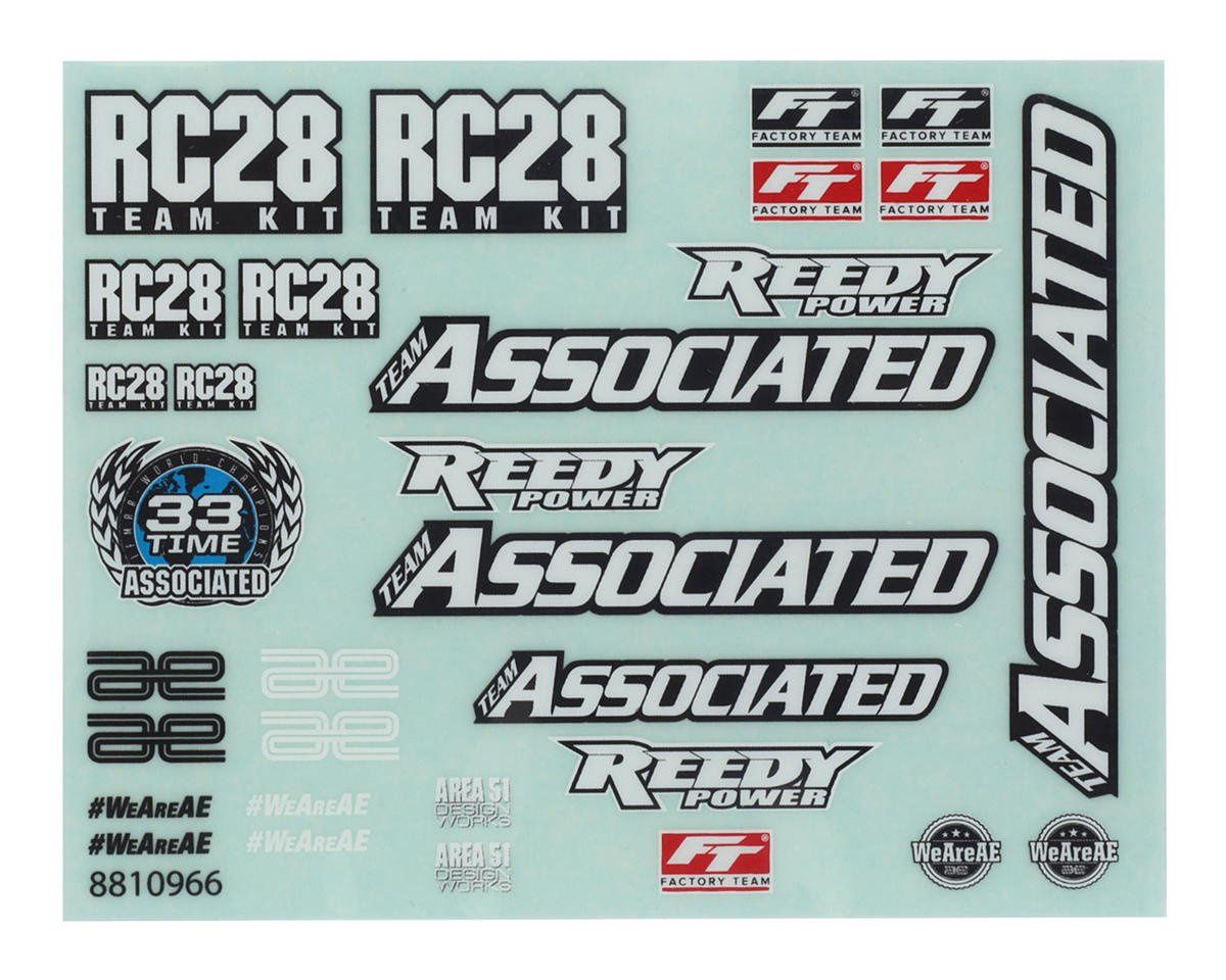 Team Associated RC28R Decal Sheet