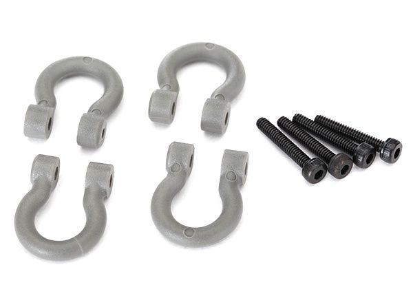 Bumper D-Rings with Screws, Color: GRAY