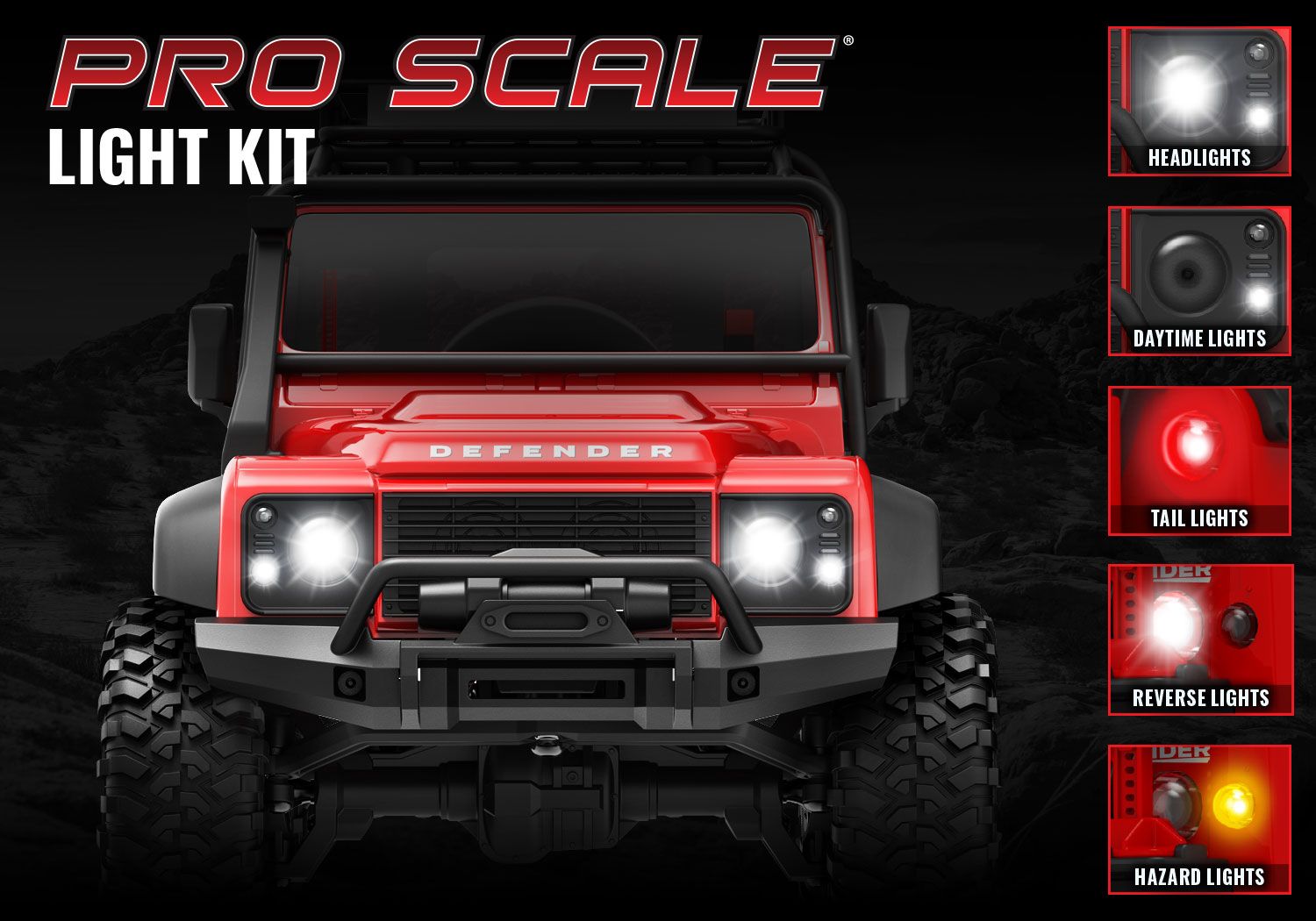 TRX-4M Land Rover Defender Pro Scale Light Kit