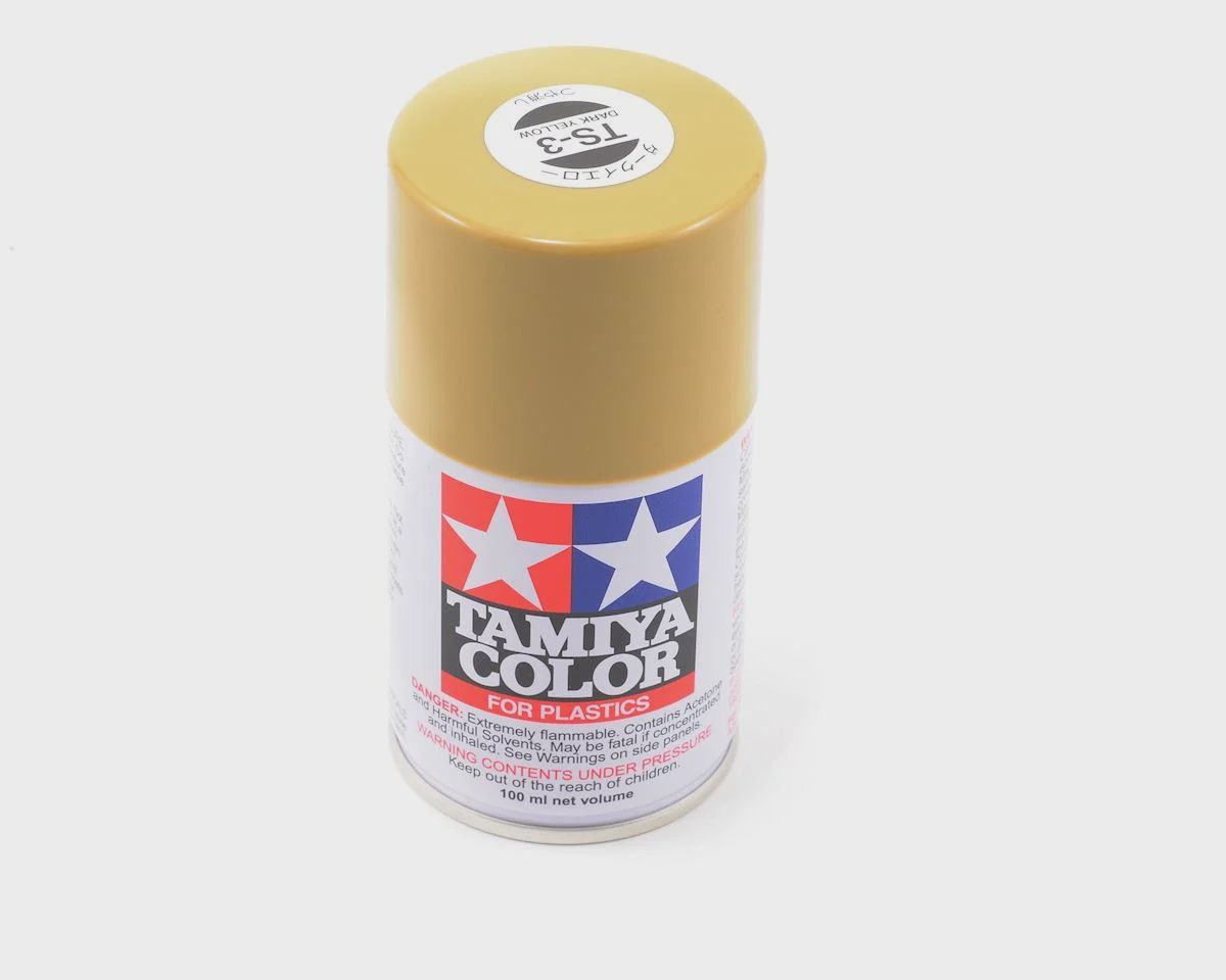 Lacquer Spray Paint, TS-3 Dark Yellow - 100ml Spray Can