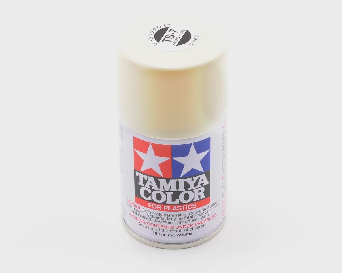Lacquer Spray Paint, TS-7 Racing White - 100ml Spray Can