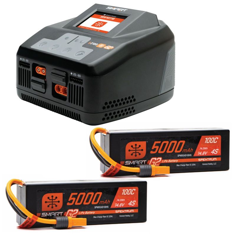Smart Powerstage 8S Surface Bundle: (2) G2 5000mAh 4S LiPo IC5 &amp; S2100 Charger