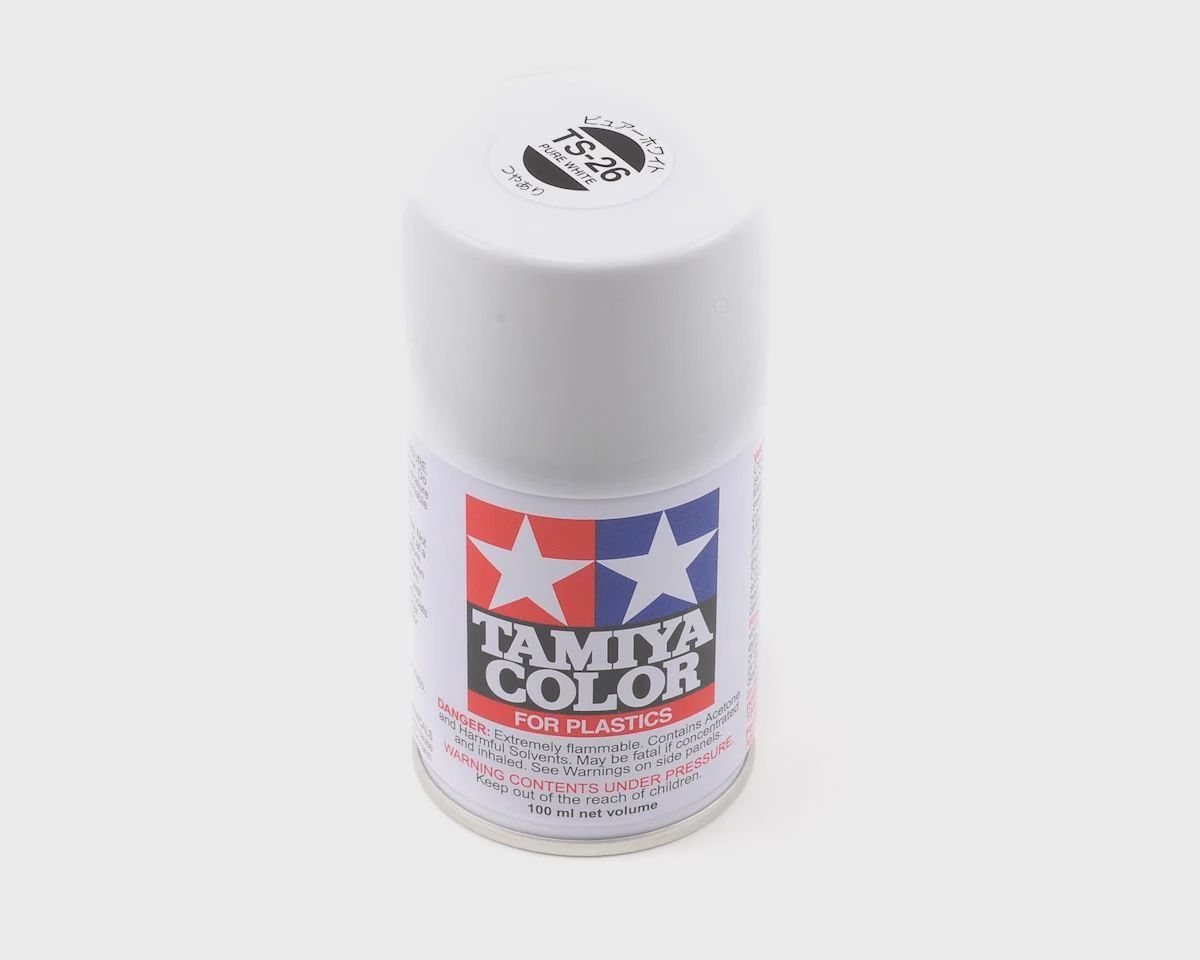 Lacquer Spray Paint, TS-26 Pure White - 100ml Spray Can