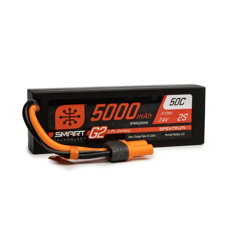 11.1V 5000mAh 3S 50C Smart G2 Hardcase LiPo Battery: IC5