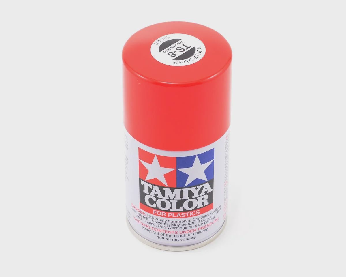 Lacquer Spray Paint, TS-8 Italian Red - 100ml Spray Can