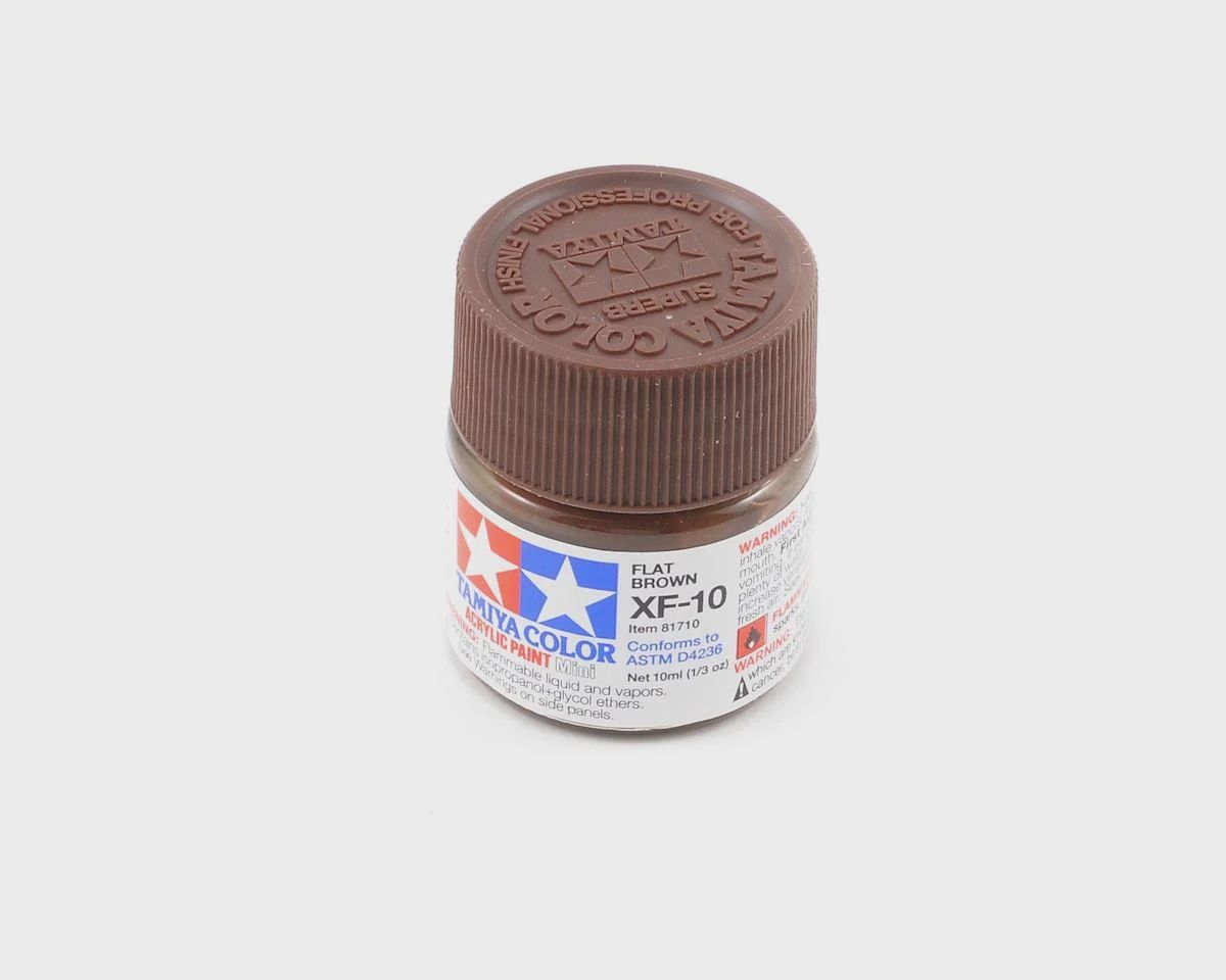 Acrylic Mini XF-10 Flat Brown Paint, 10ml Bottle