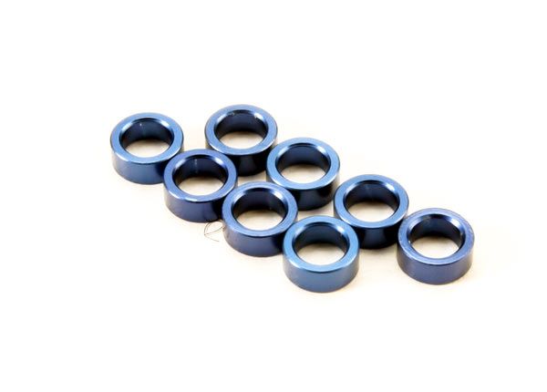 Aluminum Pushrod Spacers (8), Color: Blue