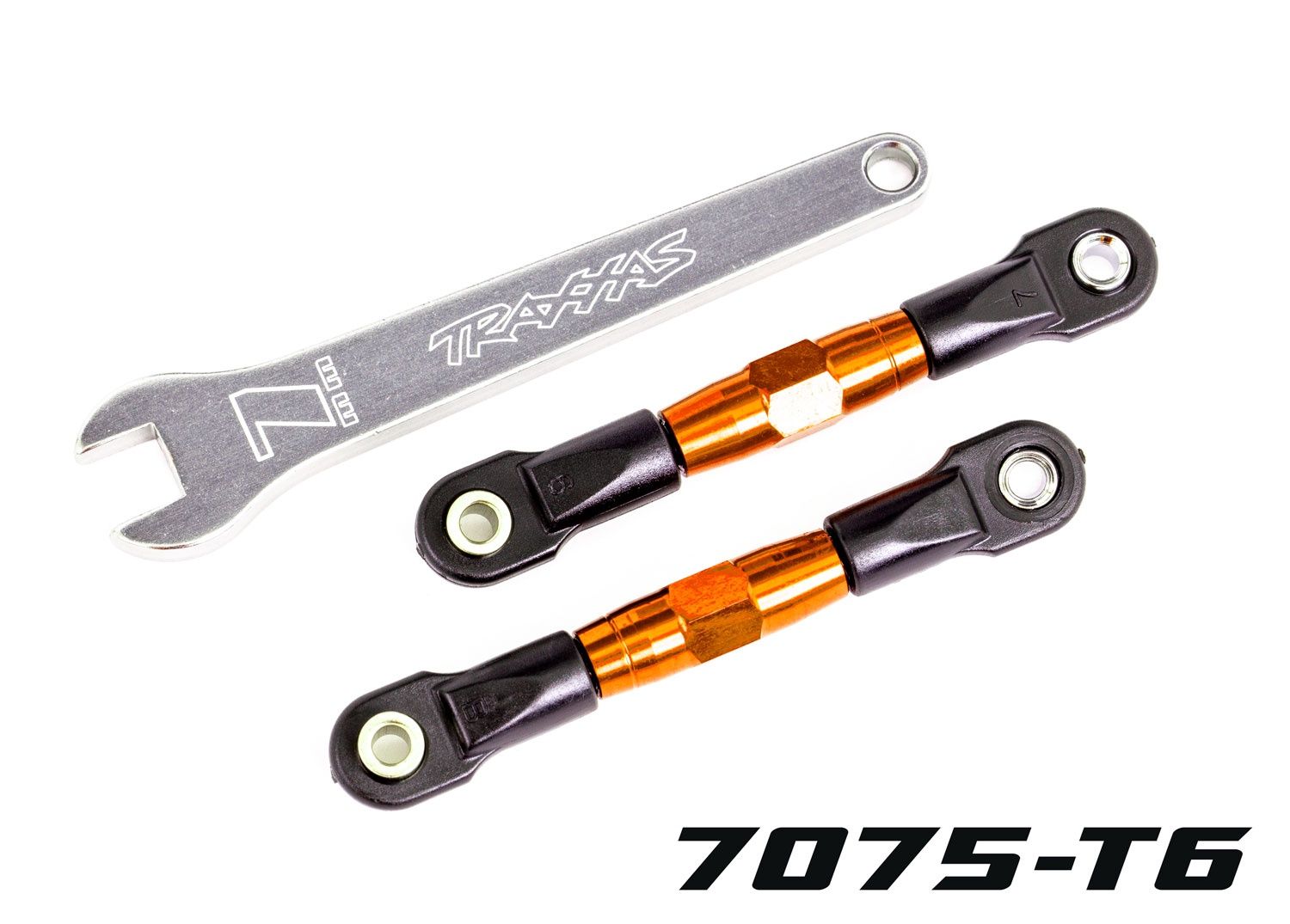TUBES 56 mm  Aluminum Rear Camber Links (2), Color: Orange